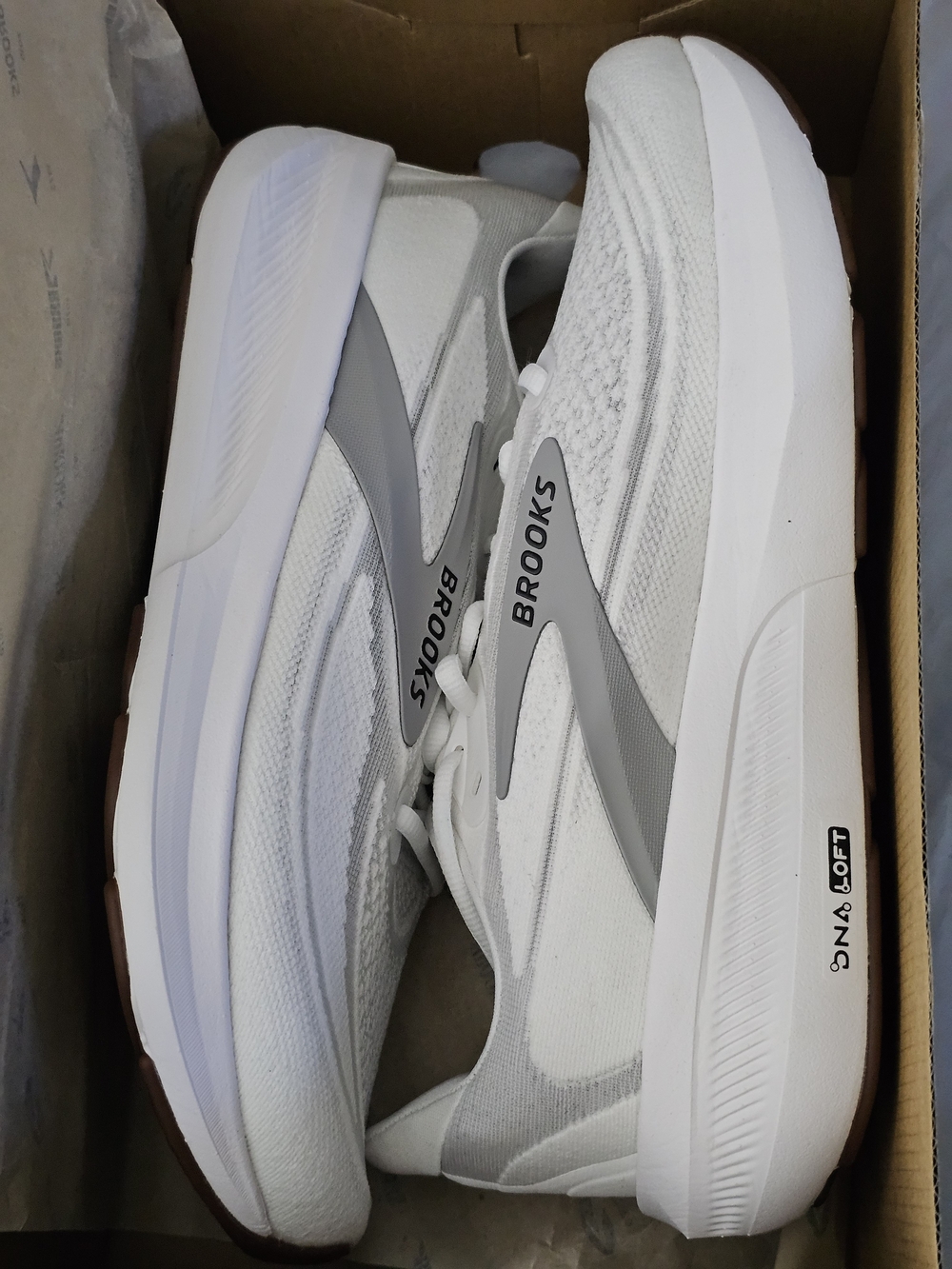 Brooks Women's White and Gray  Running Sneakers